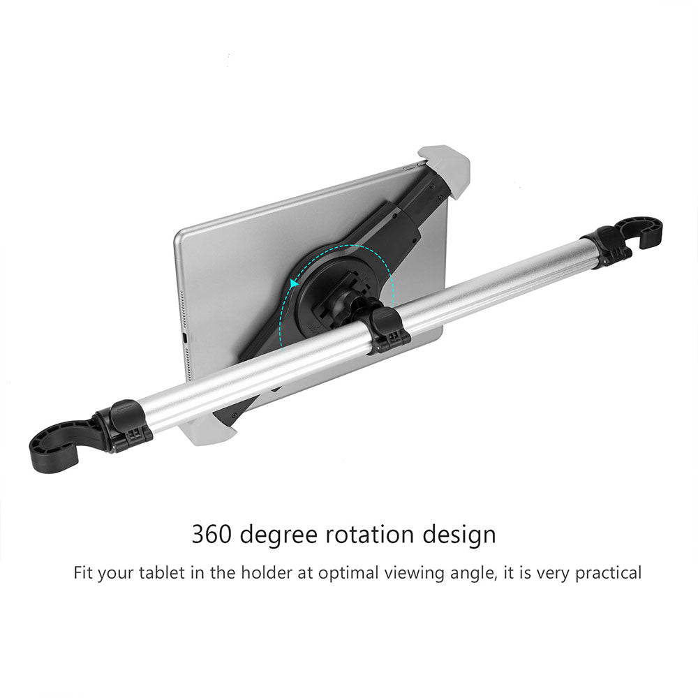 360 Degree Rotation Aluminum Seat Tablet Holder - Adrasse Cosmetics