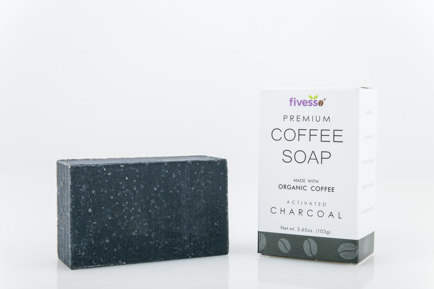 Activated Charcoal - Premium Coffee Soap Bar - Adrasse Cosmetics