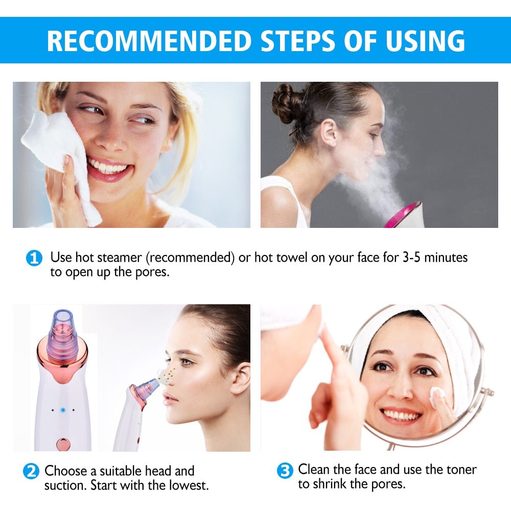 Face Clean Pore Vacuum Blackhead Remover Skin Care - Adrasse Cosmetics