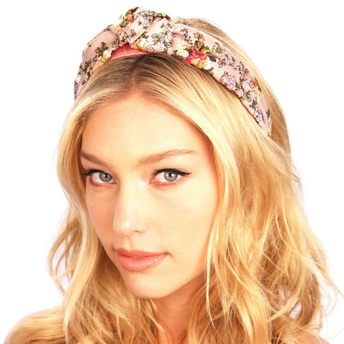 Floral Silk Top Knot Headband - Adrasse Cosmetics