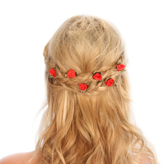 Rose Bud Hair Grips - Adrasse Cosmetics